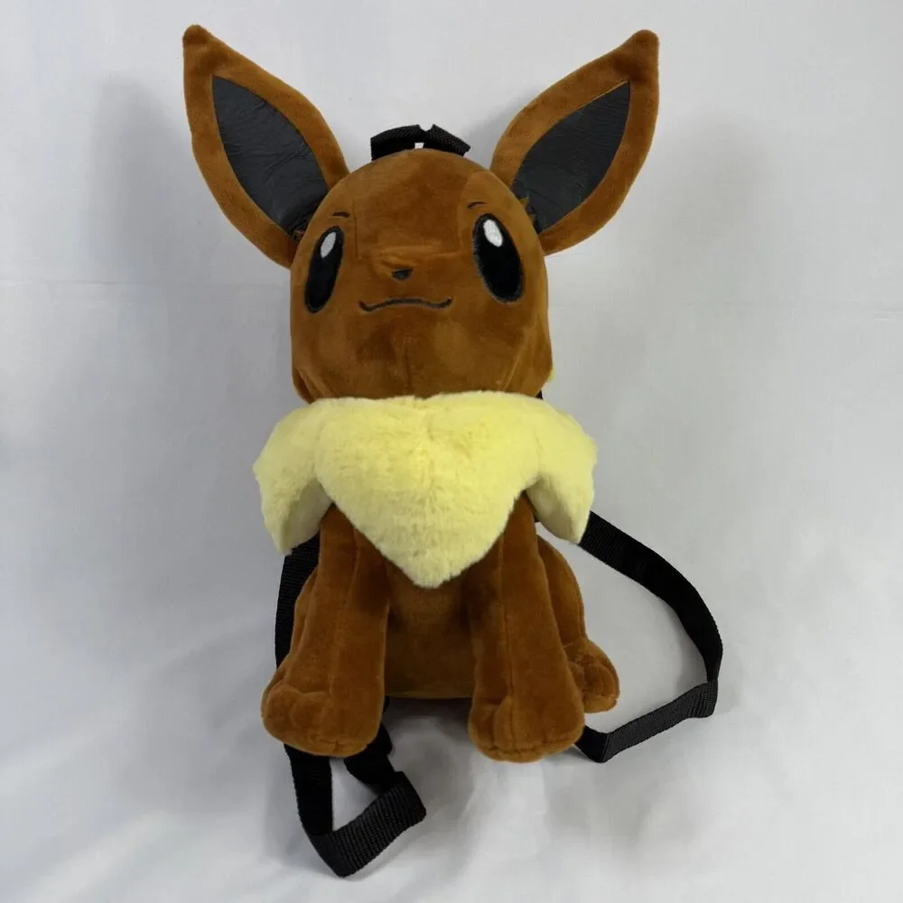 Pokemon Eevee Backpack 2017 Zipper Stuffed Animal Bag Backpack Plush Large Toy